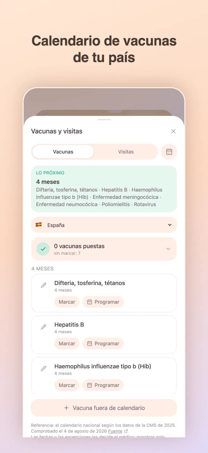 Calendario de vacunación